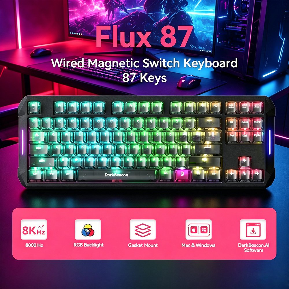 Esports Gaming Photo - DarkBeacon Flux 87 Hall Effect Gaming