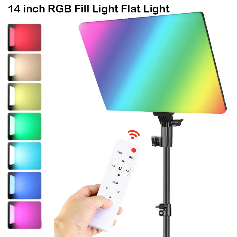 RGB 14 ''Lampu Video LED Remot - Led Light Panel Stream ulasan dan harga