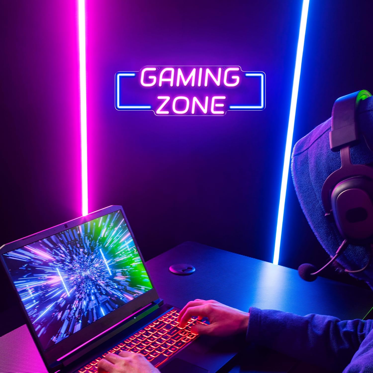Lampu Neon LED USB Zona Game,  - Esports Gaming Room ulasan dan harga