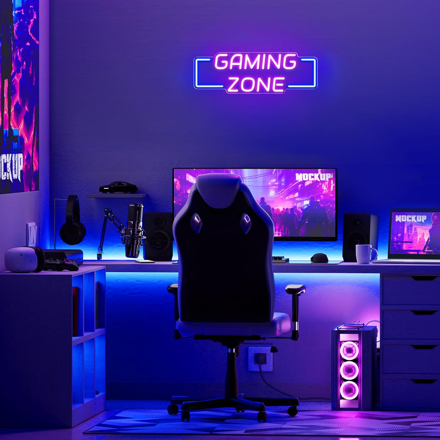 Lampu Neon LED USB Zona Game,  - Esports Gaming Room ulasan dan harga