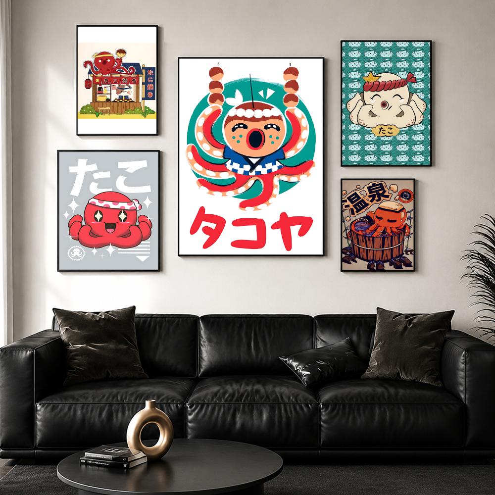 Poster Dinding Takoyaki Lucu,  - Esports Gaming Room ulasan dan harga