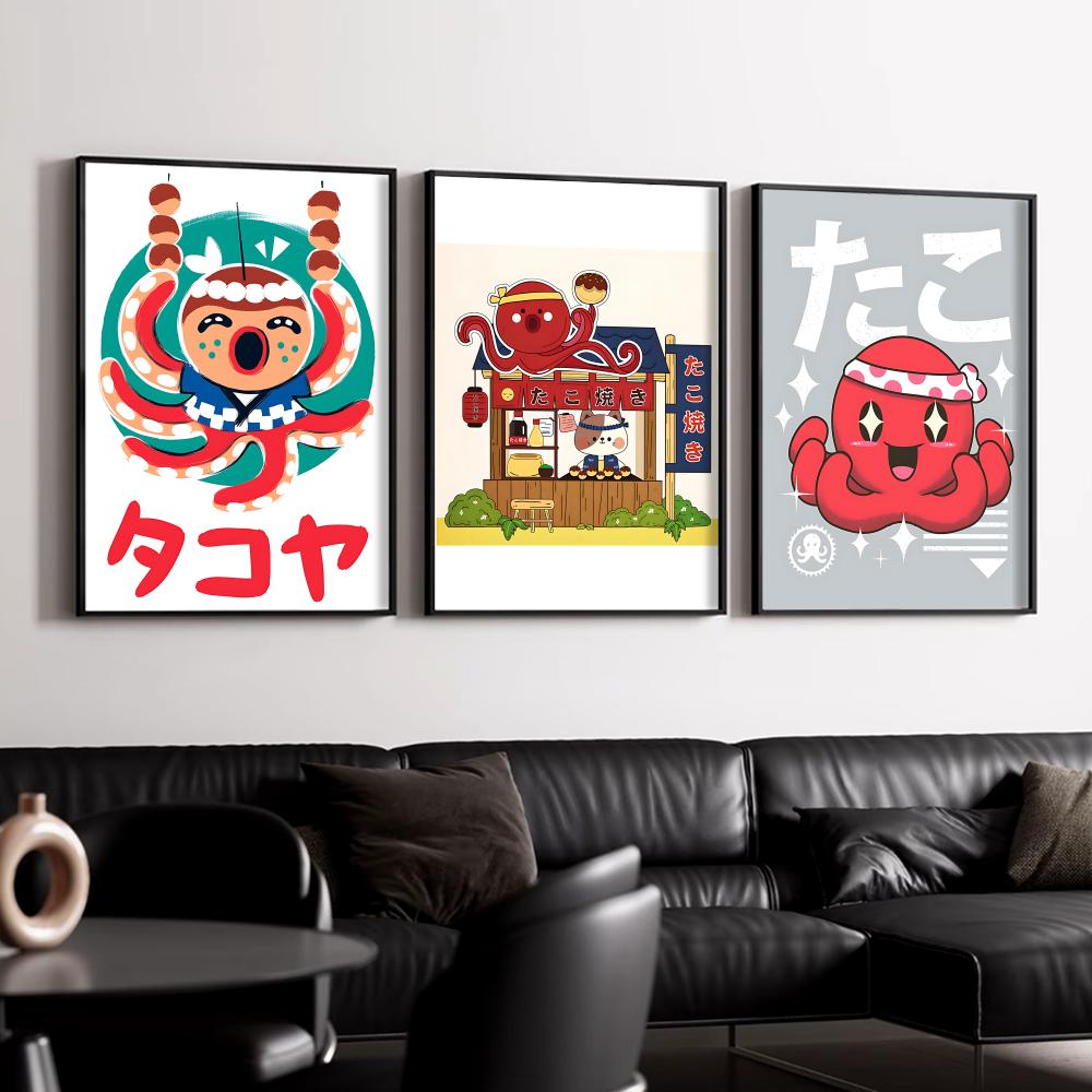 Poster Dinding Takoyaki Lucu,  - Esports Gaming Room ulasan dan harga