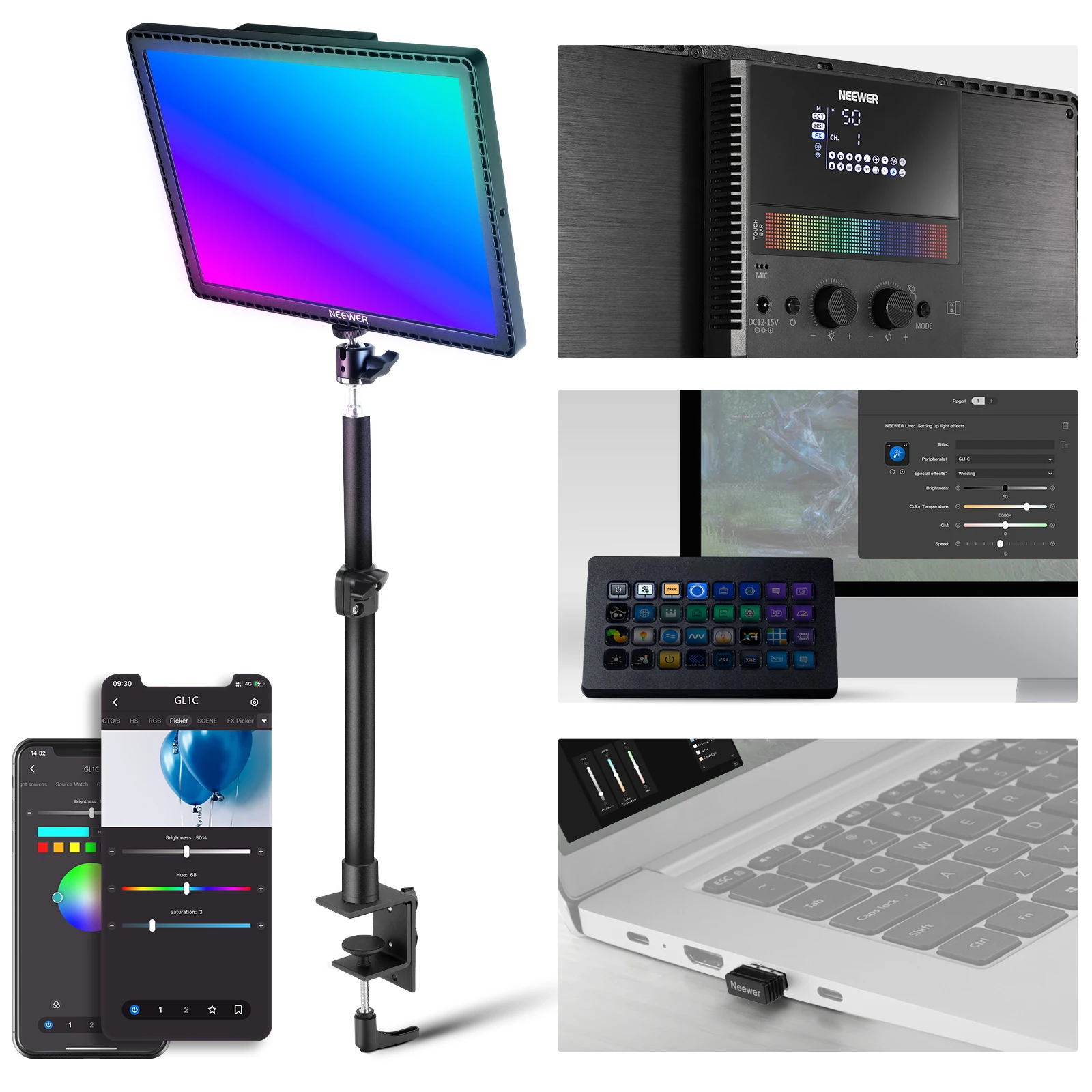 NEEWER GL1C RGB 15.5