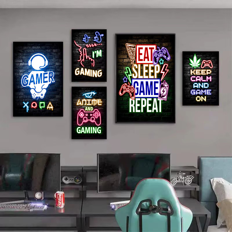 1 Buah Lukisan Kanvas Tanpa Bi - Esports Gaming Room ulasan dan harga