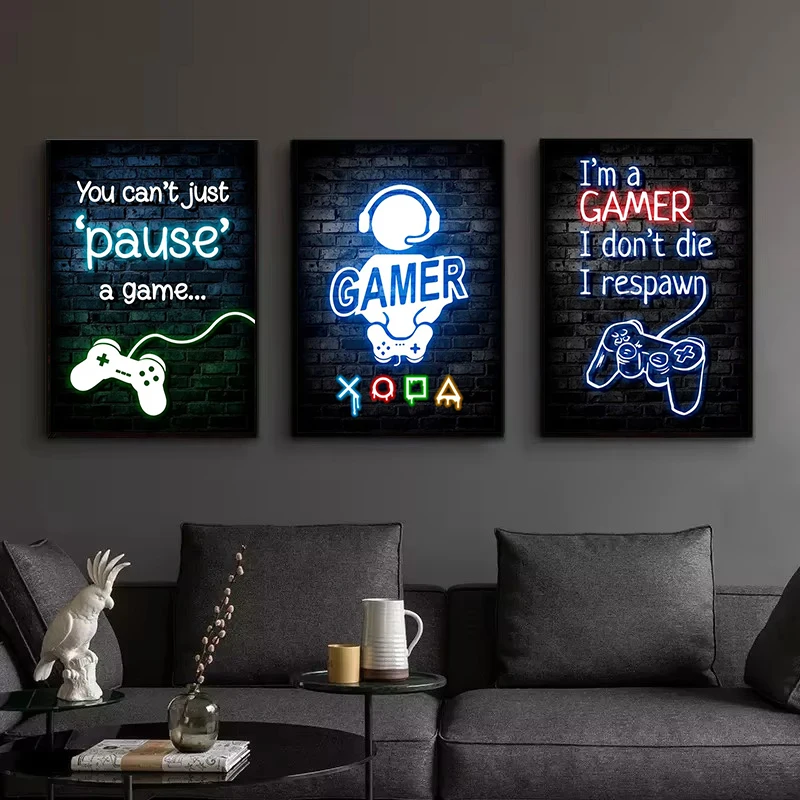 1 Buah Lukisan Kanvas Tanpa Bi - Esports Gaming Room ulasan dan harga