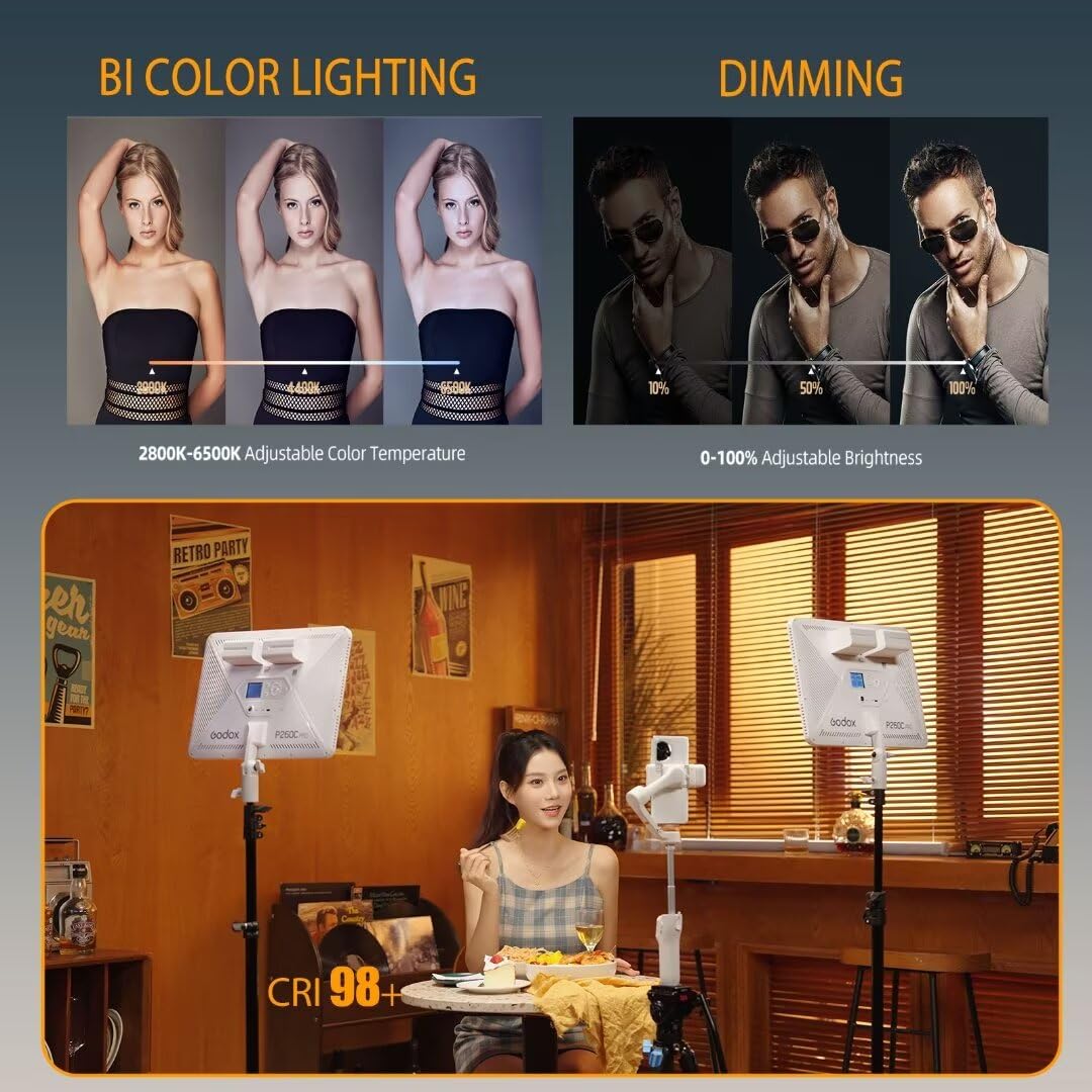 Godox P260C Pro Panel Lampu Vi - Led Light Panel Stream ulasan dan harga