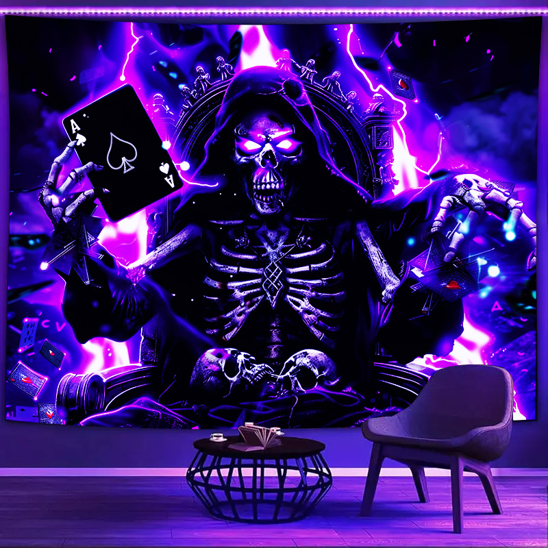 VIKAMA Dark Poker King Skull T - Esports Gaming Kings ulasan dan harga