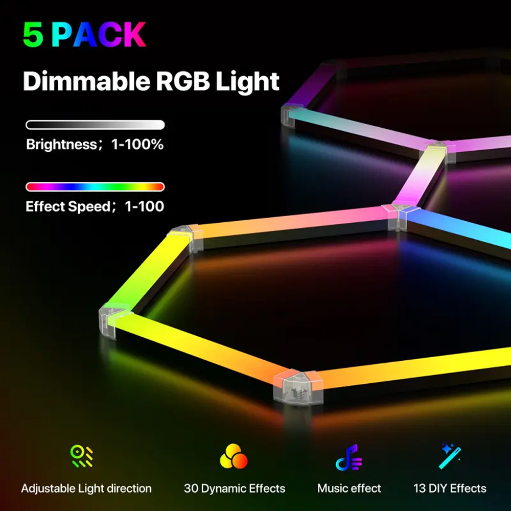 Lampu RGB Heksagonal Sarang Le - Esports Gaming Room ulasan dan harga