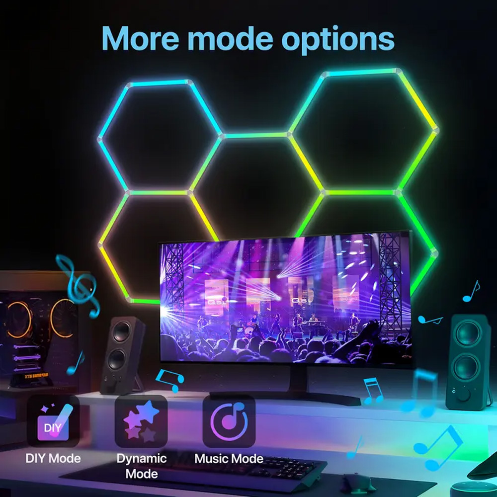 Lampu RGB Heksagonal Sarang Le - Esports Gaming Room ulasan dan harga