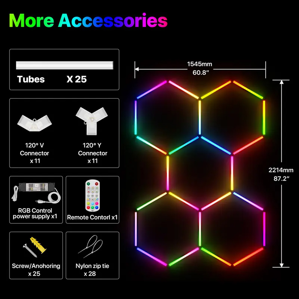 Lampu RGB Heksagonal Sarang Le - Esports Gaming Room ulasan dan harga